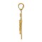 14K Yellow Gold INRI Crucifix Charm Pendant Jewelry 31mm x 9mm